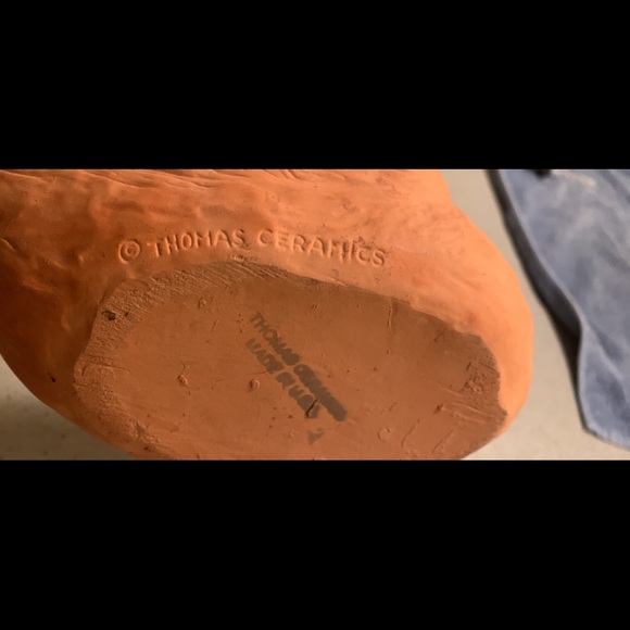 Terracotta vintage planter duck sculpture. Stamped c Thomas pottery - Picture 4 of 4